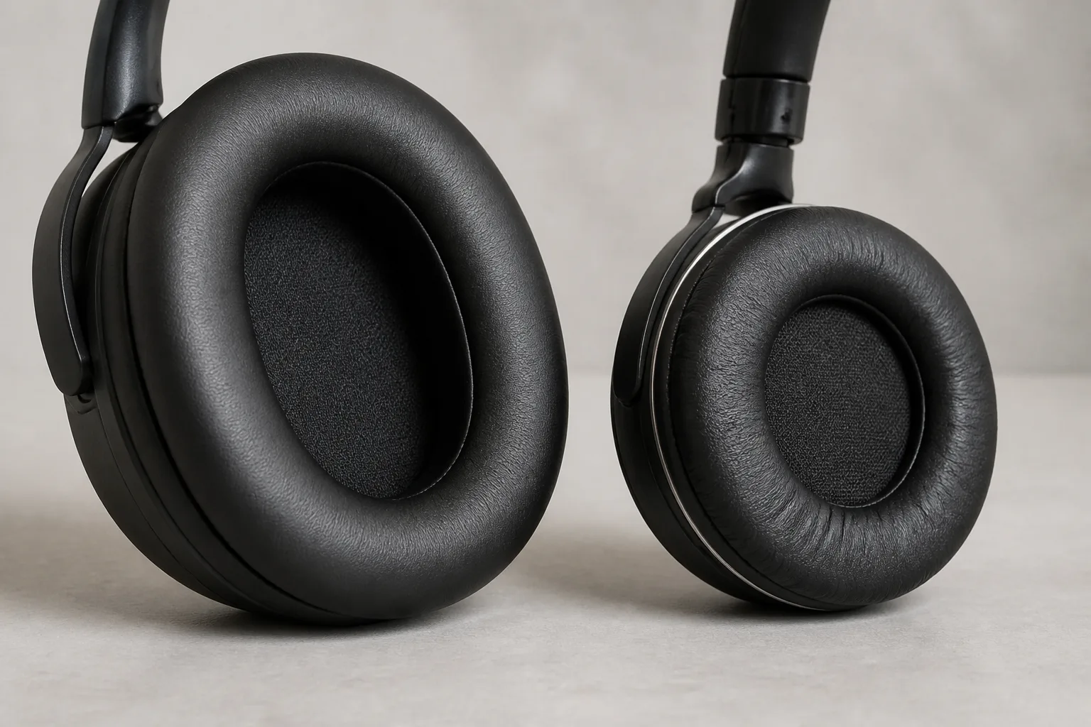 Over-ear and on-ear headphone cushions compared closely